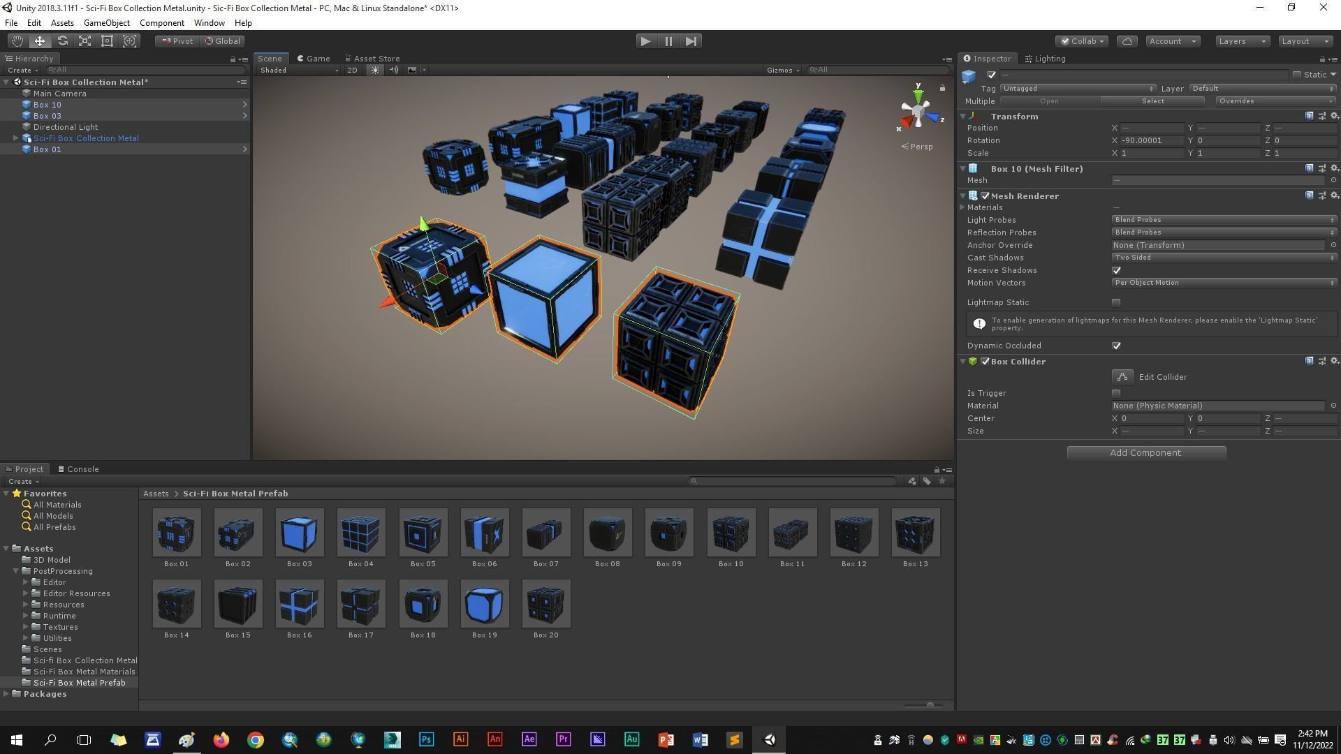Sic-Fi Box Collection Metal Low-poly 3D model_17