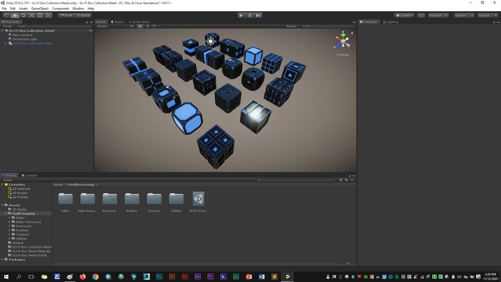 Sic-Fi Box Collection Metal Low-poly 3D model_11