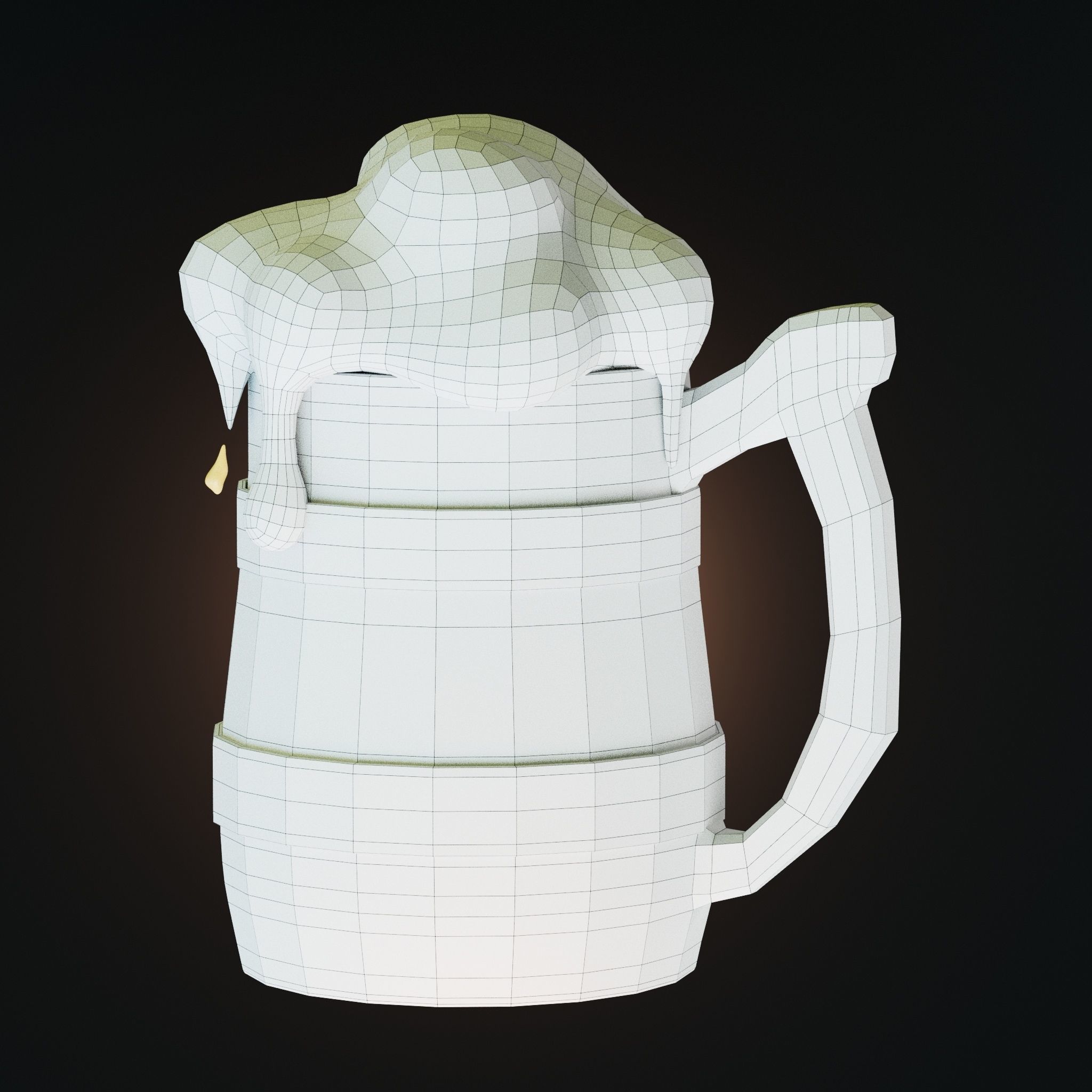 Liqueur Drink Beverage Cartoon Style Game Animation 3D Asset 3D model_1