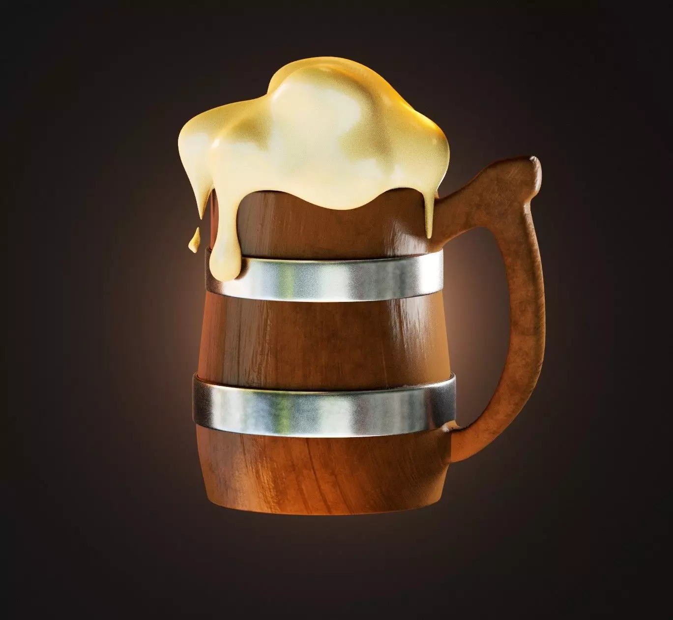 Liqueur Drink Beverage Cartoon Style Game Animation 3D Asset 3D model_0