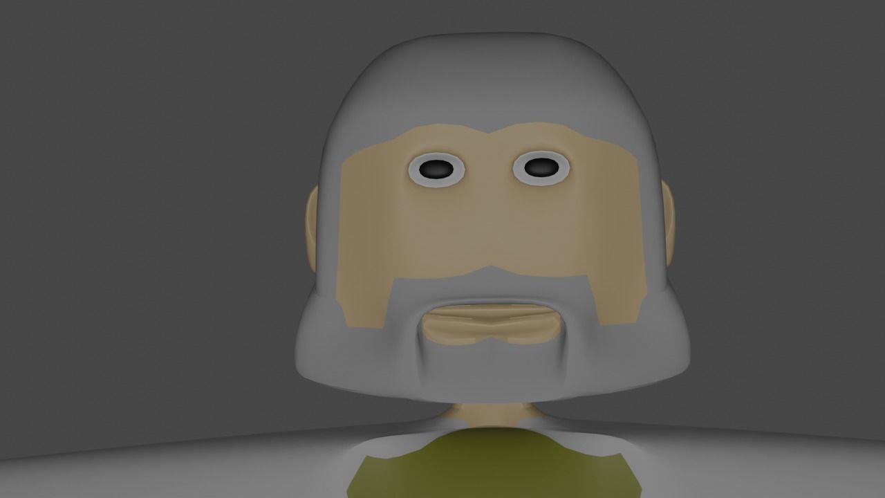 scientist cartoon character Free 3D model_1