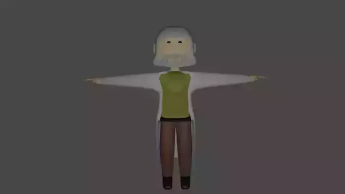 scientist cartoon character Free 3D model
