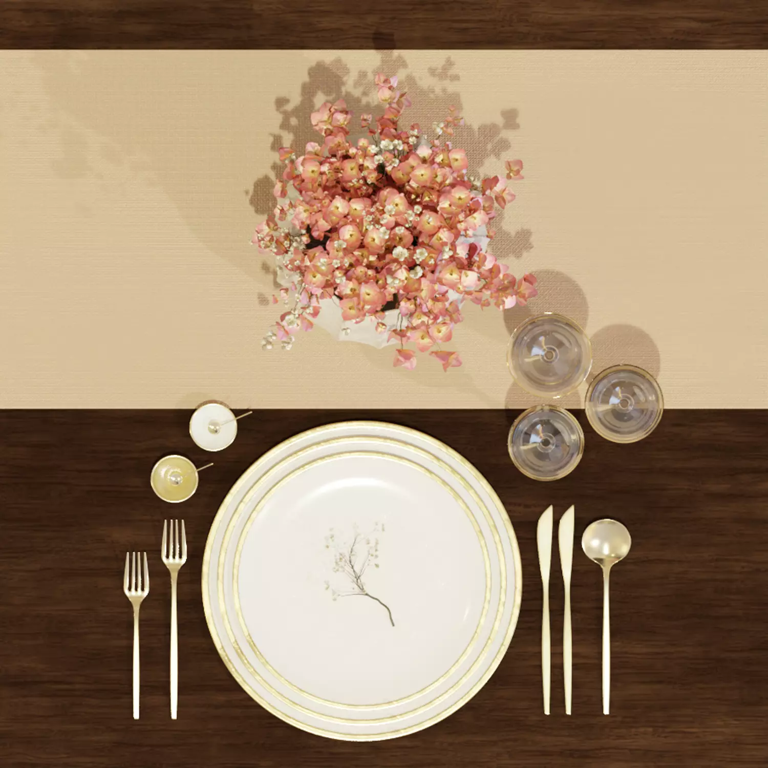 Table Setting Decoration Free 3D model