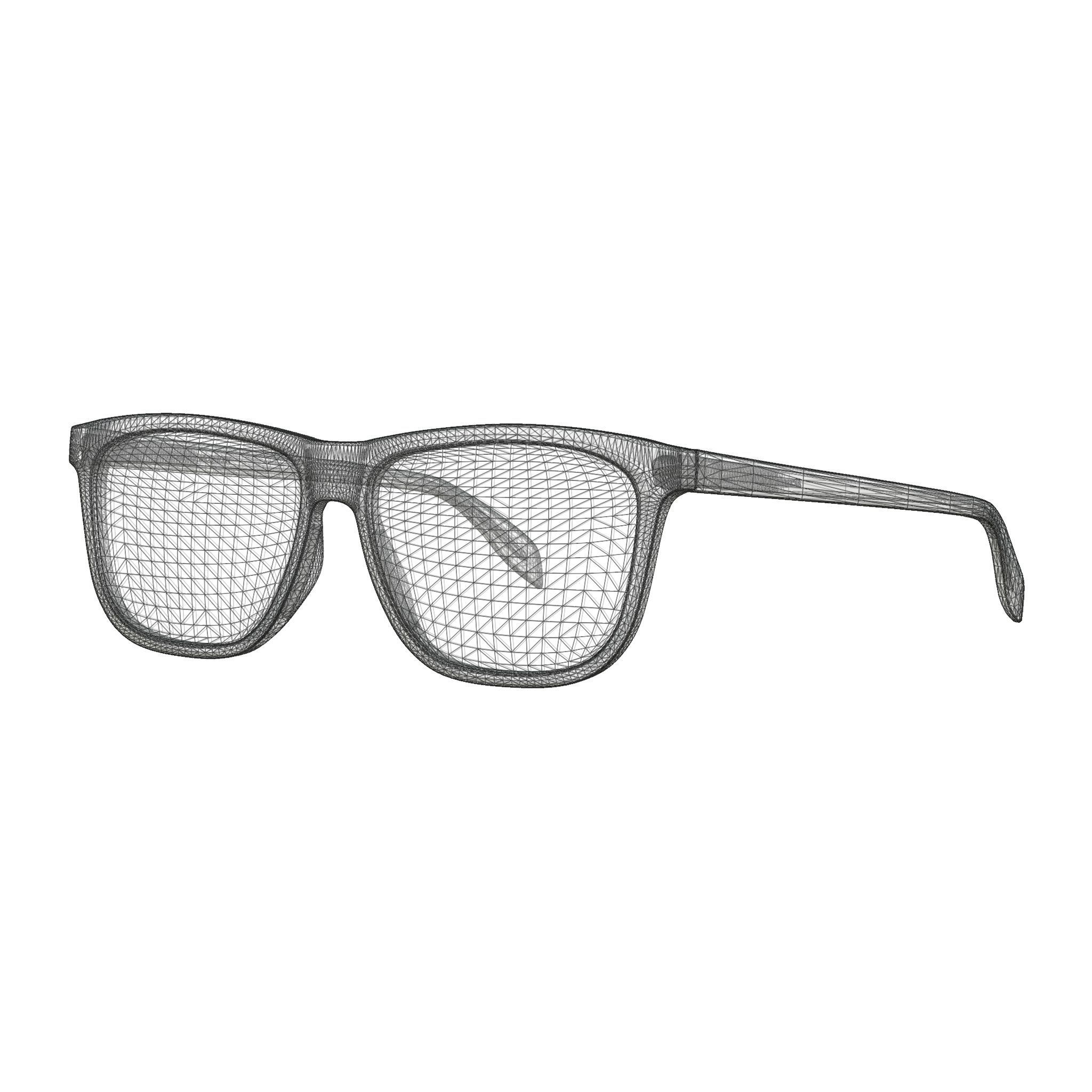 Alexander McQueen AM0248O Glasses Low-poly 3D model_5
