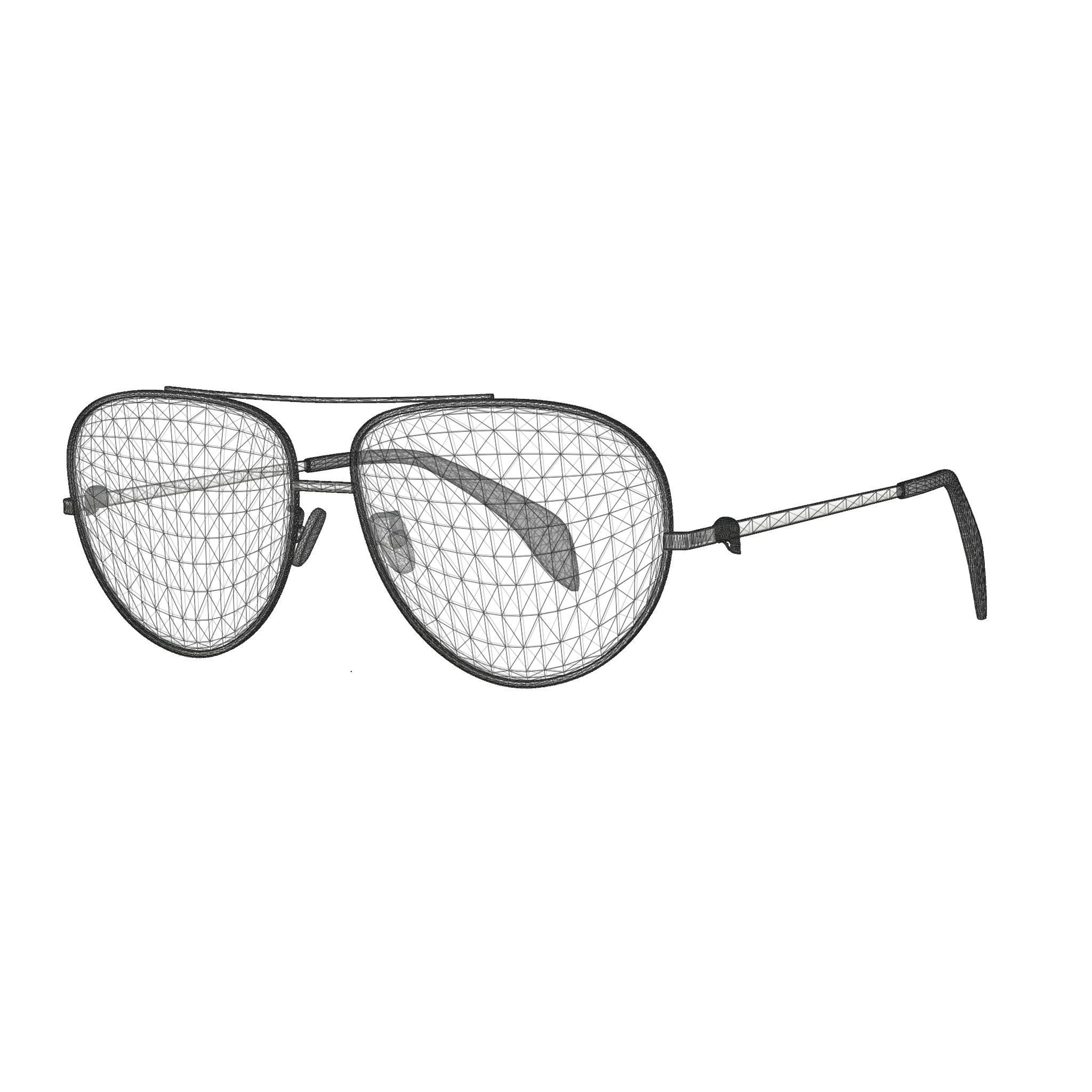 Alexander McQueen - AM0260O 002 Glasses  Low-poly 3D model_5