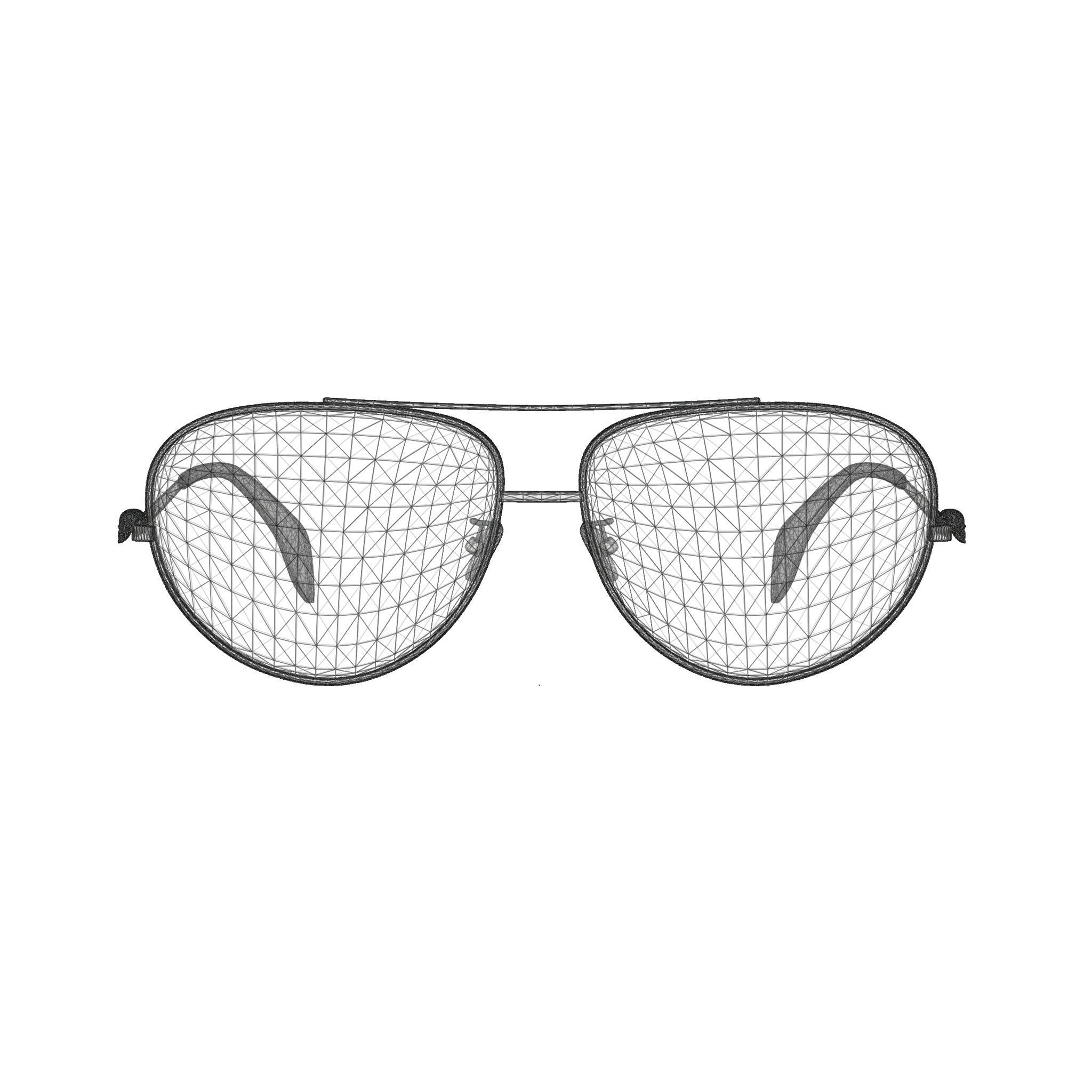Alexander McQueen - AM0260O 002 Glasses  Low-poly 3D model_7
