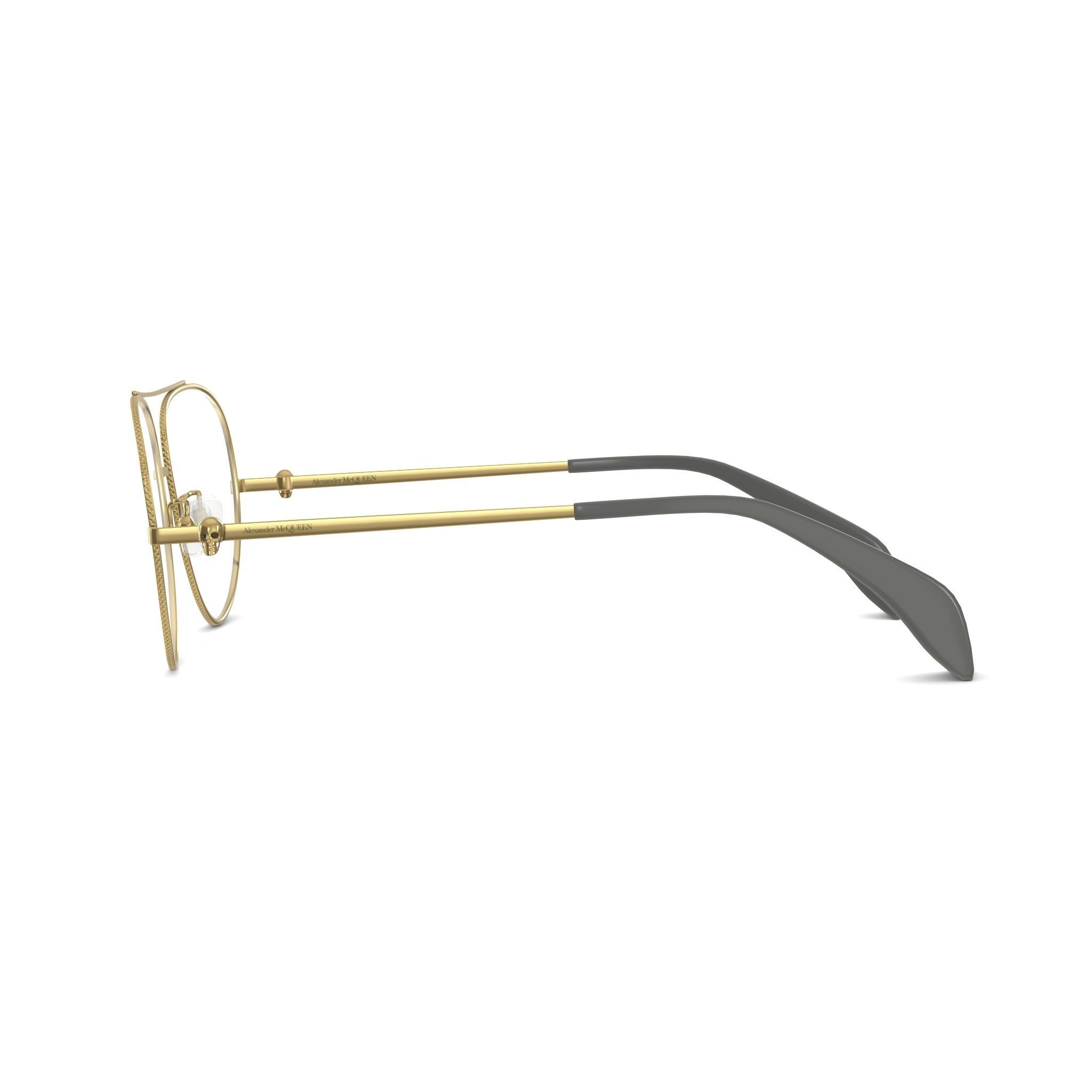 Alexander McQueen - AM0260O Glasses Low-poly 3D model_3