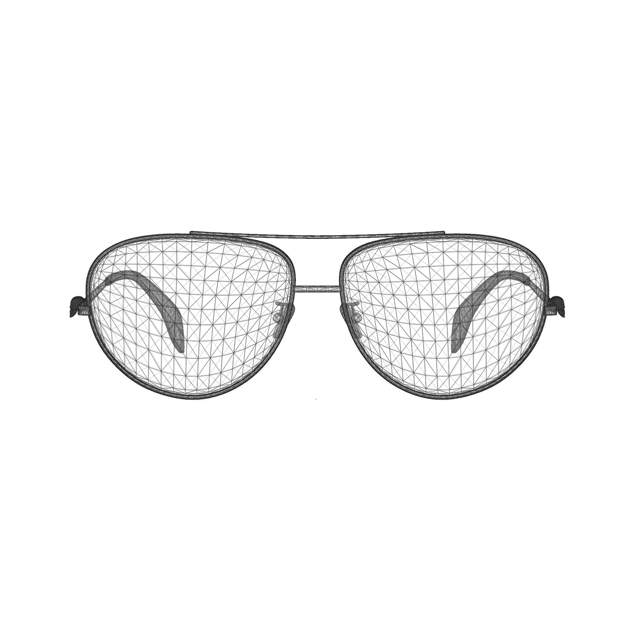 Alexander McQueen - AM0260O Glasses Low-poly 3D model_7
