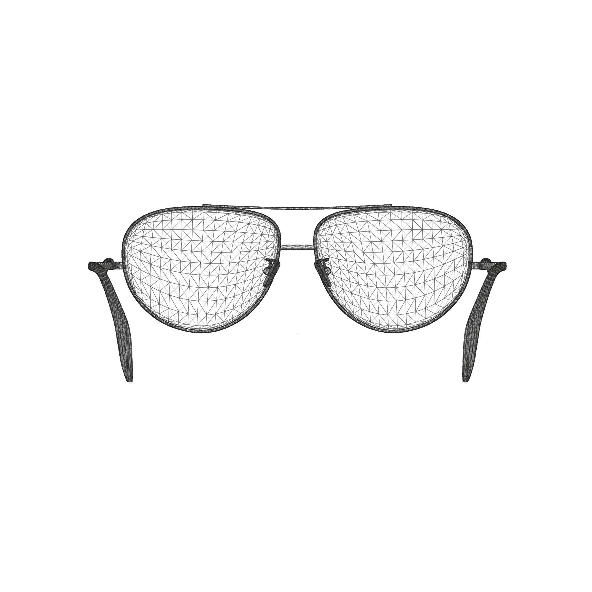 Alexander McQueen - AM0260O Glasses Low-poly 3D model_6