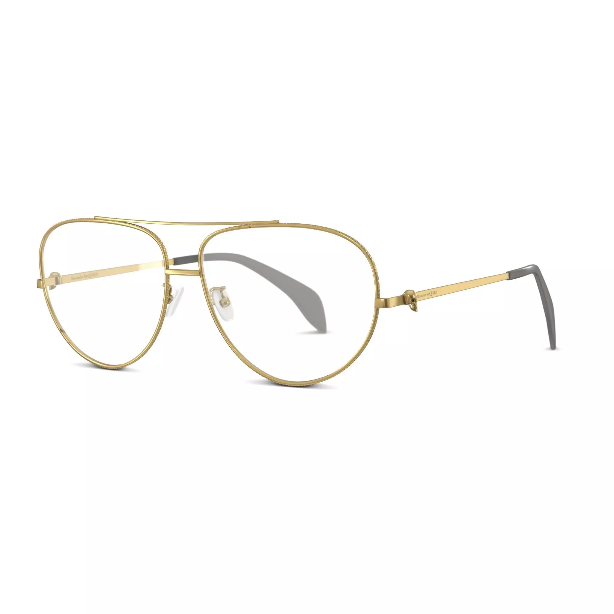 Alexander McQueen - AM0260O Glasses Low-poly 3D model_0