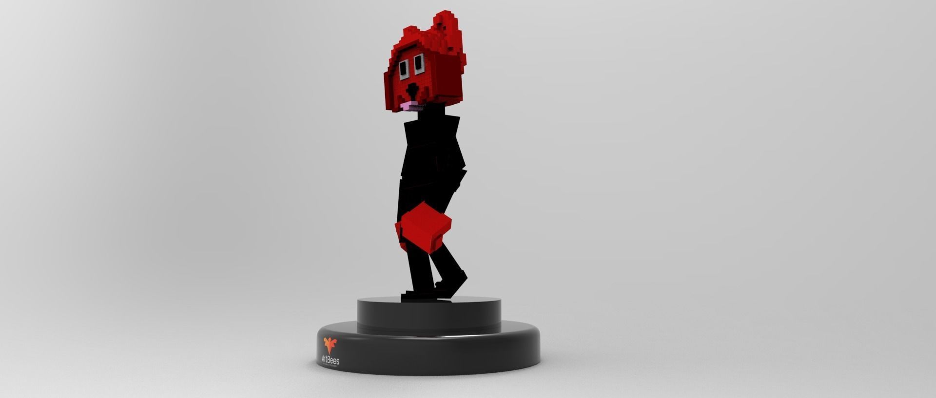 Cube World Game Character Low-poly 3D model_2