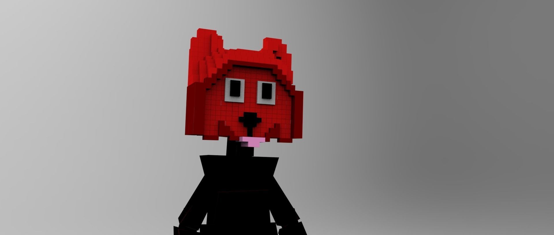 Cube World Game Character Low-poly 3D model_5