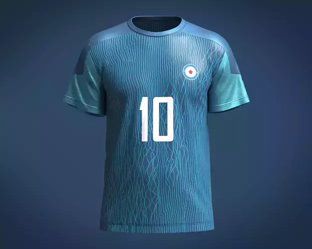 Soccer Sports Jersey Player-10 3D model
