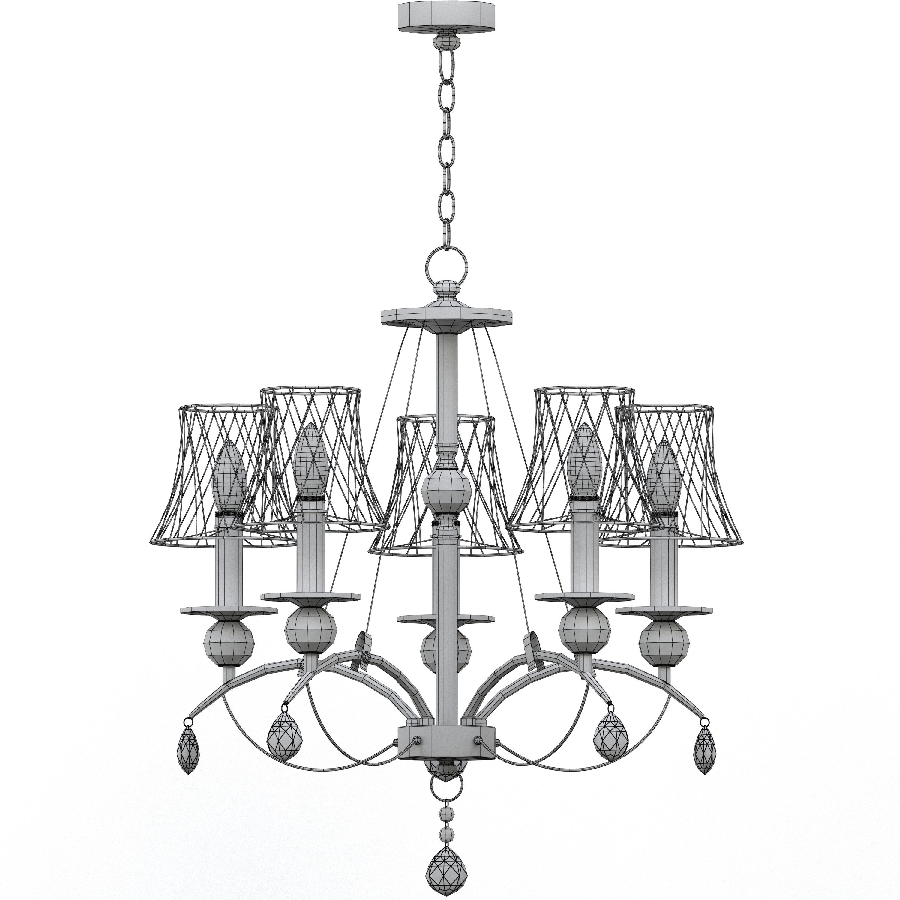 Hanging chandelier Lussole Lgo Arivaca 3D model_1