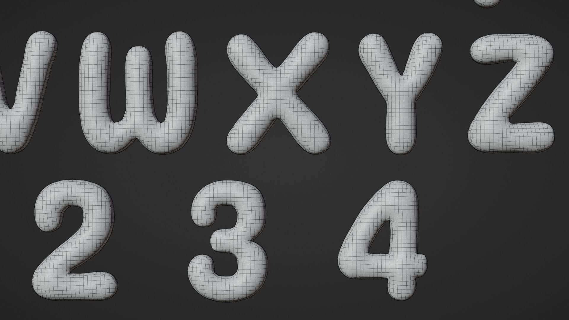 Balloons Alphabet and Numbers 3D model_13