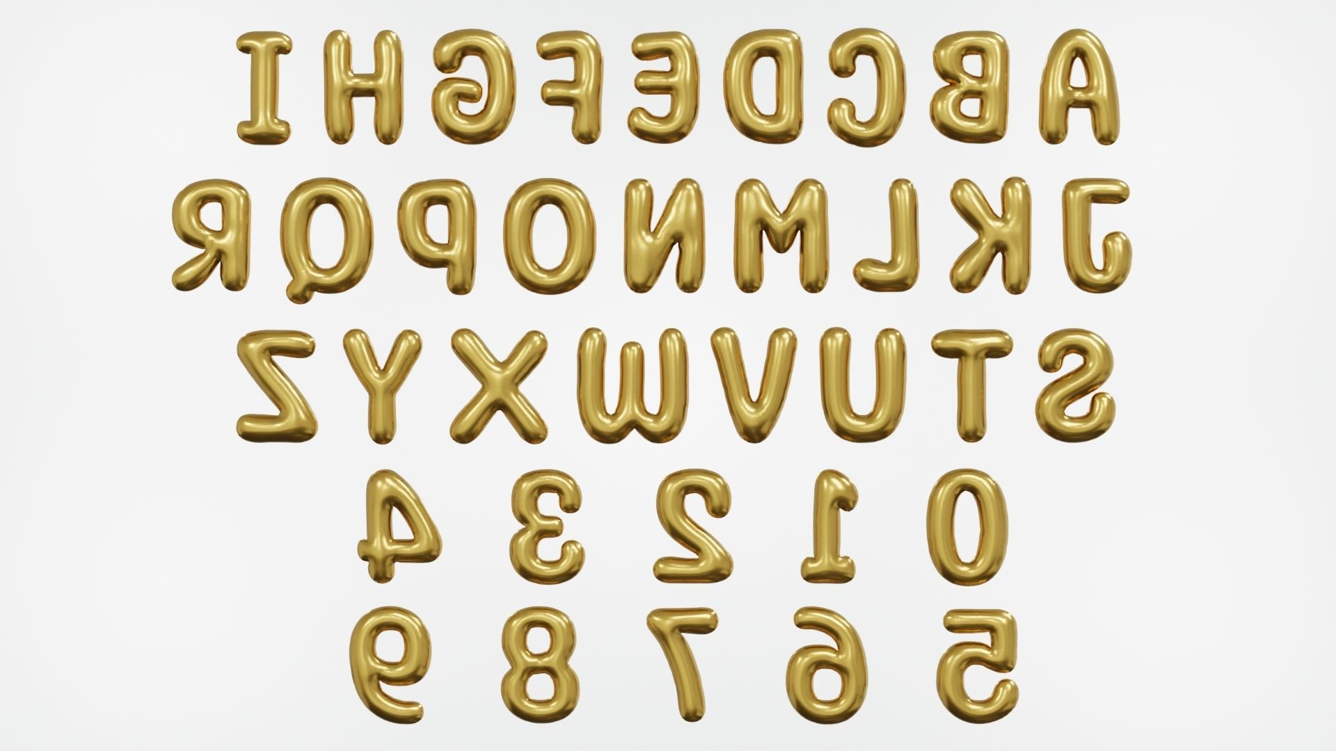 Balloons Alphabet and Numbers 3D model_5