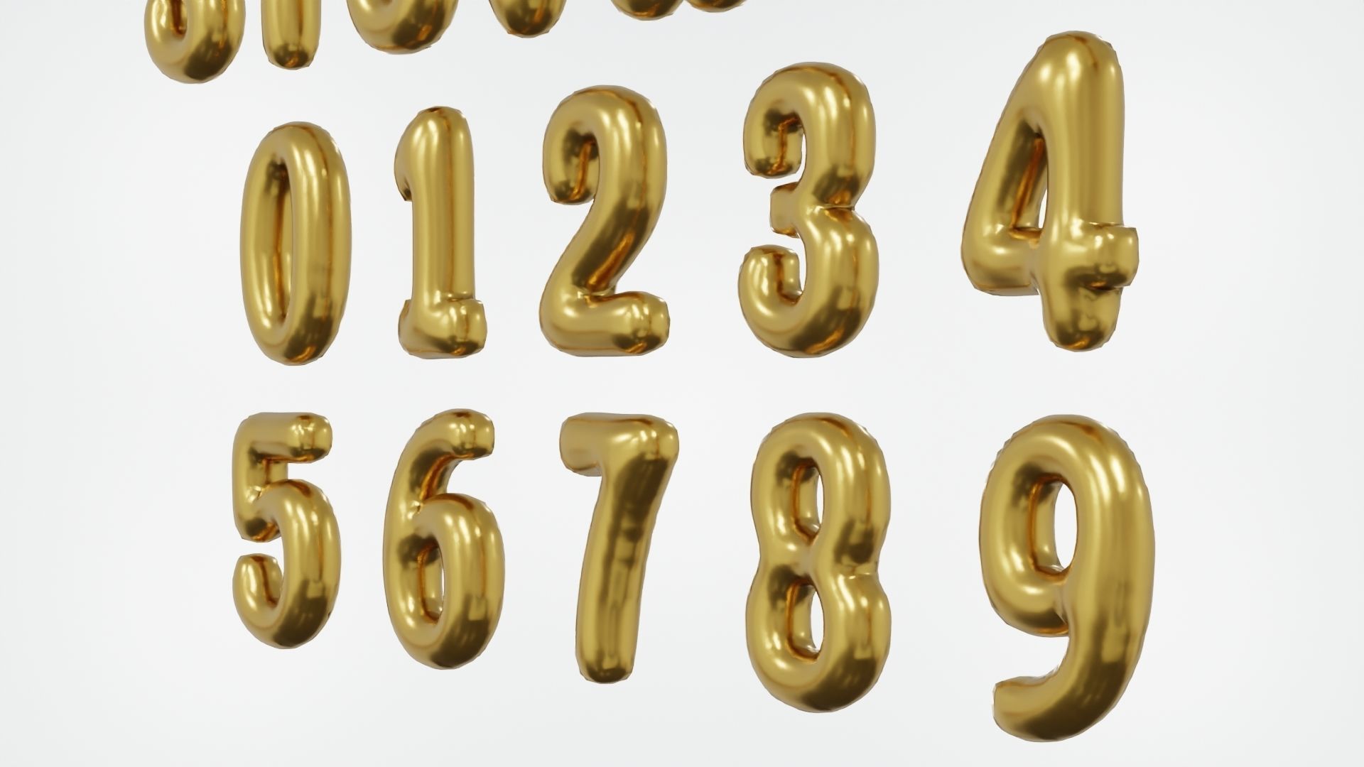 Balloons Alphabet and Numbers 3D model_9