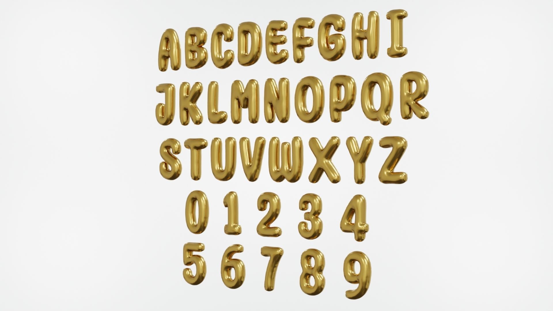 Balloons Alphabet and Numbers 3D model_4