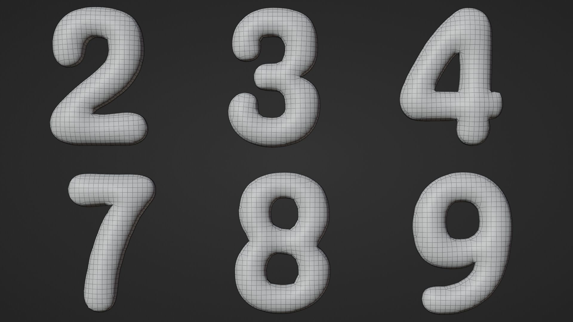 Balloons Alphabet and Numbers 3D model_15