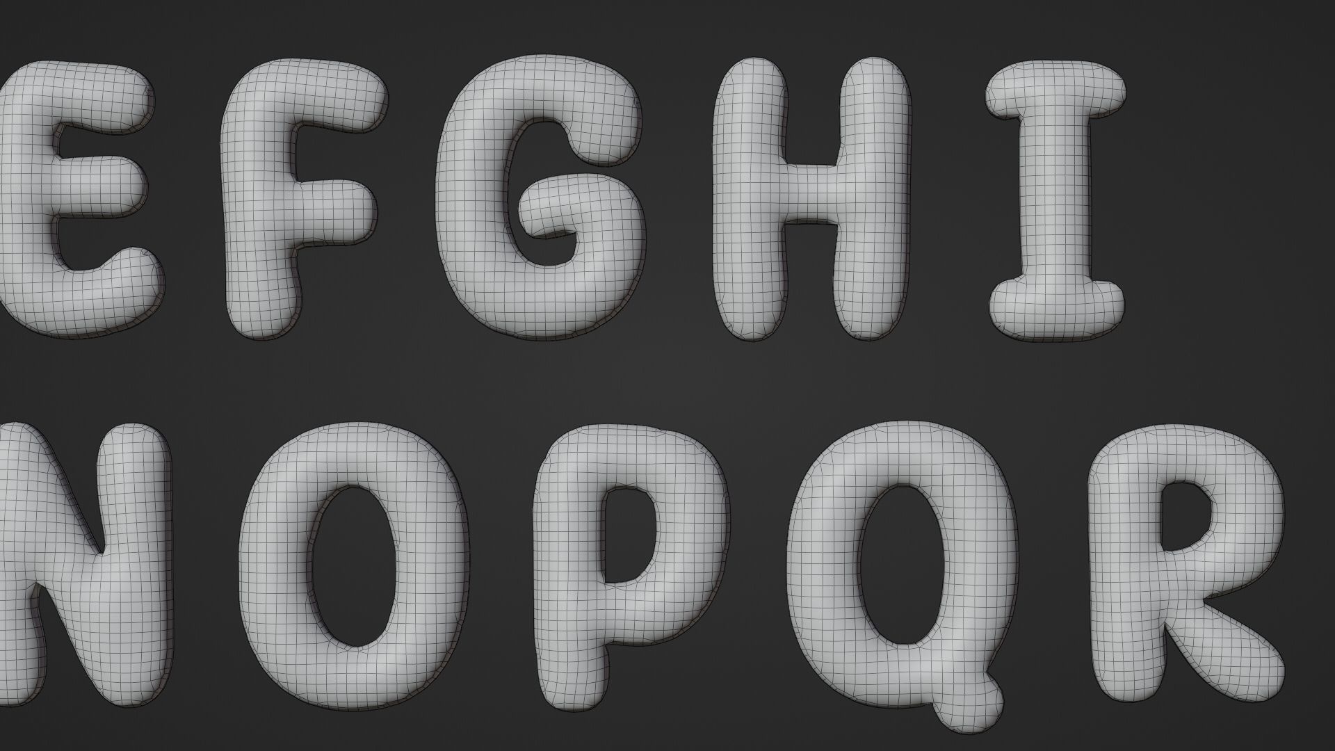 Balloons Alphabet and Numbers 3D model_11