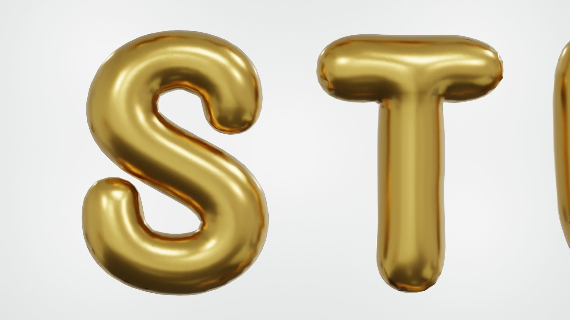 Balloons Alphabet and Numbers 3D model_8