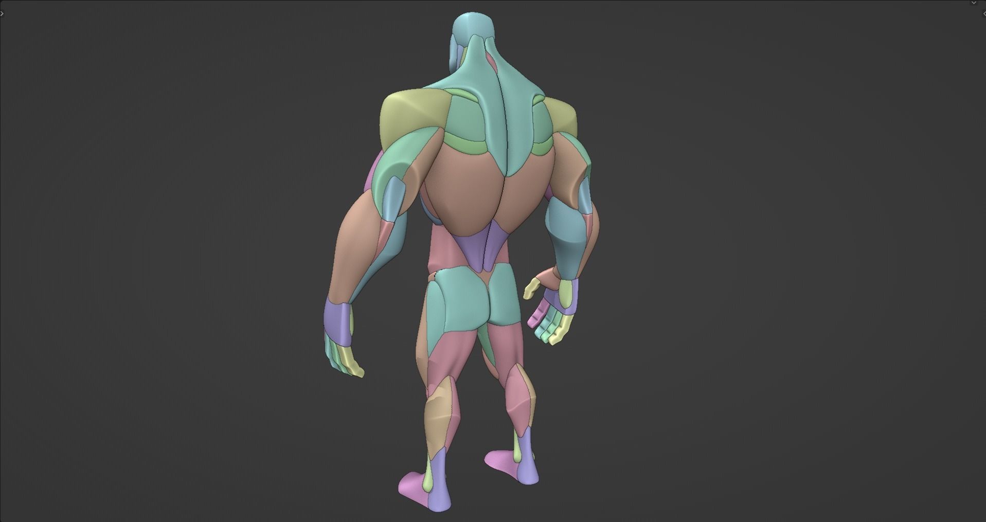 Stylized Big Guy Anatomy Blockout 3D model_1