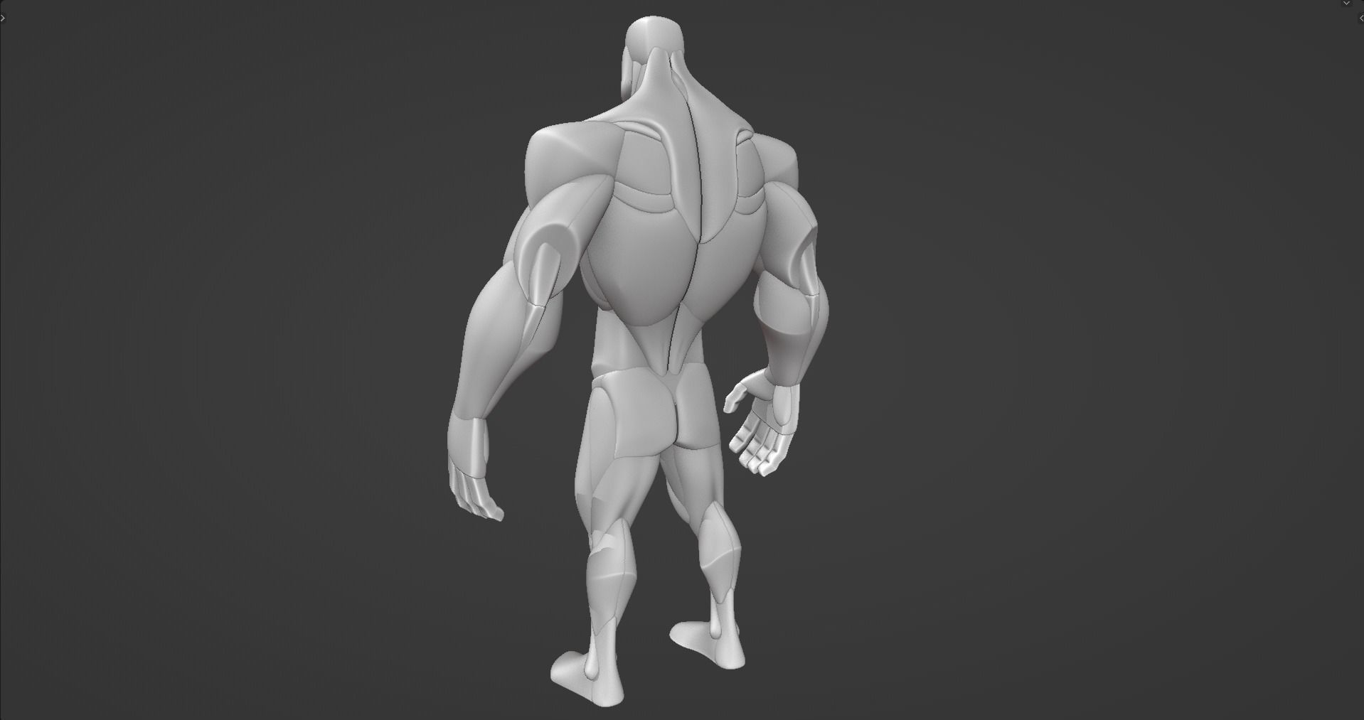 Stylized Big Guy Anatomy Blockout 3D model_11