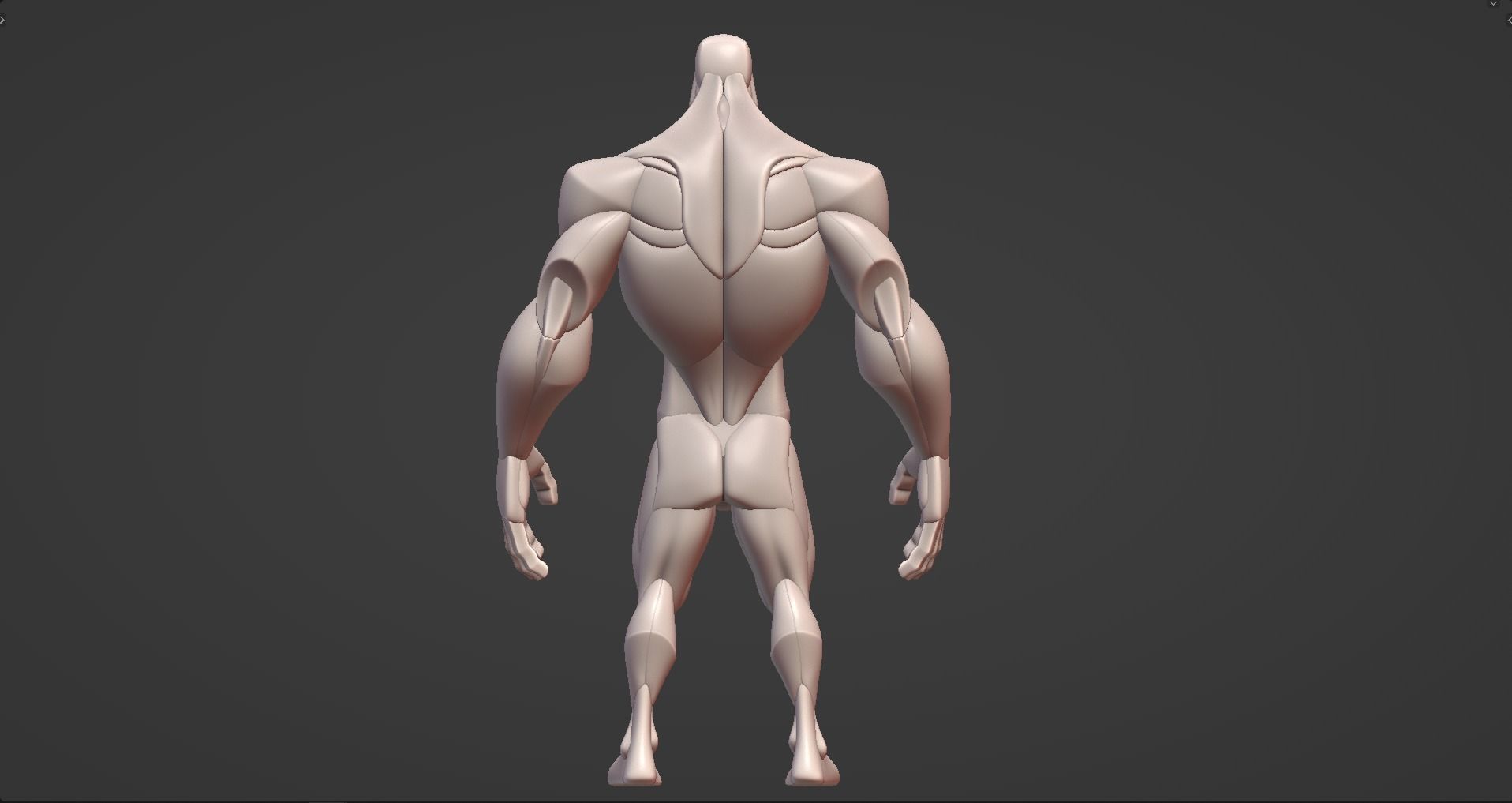 Stylized Big Guy Anatomy Blockout 3D model_9