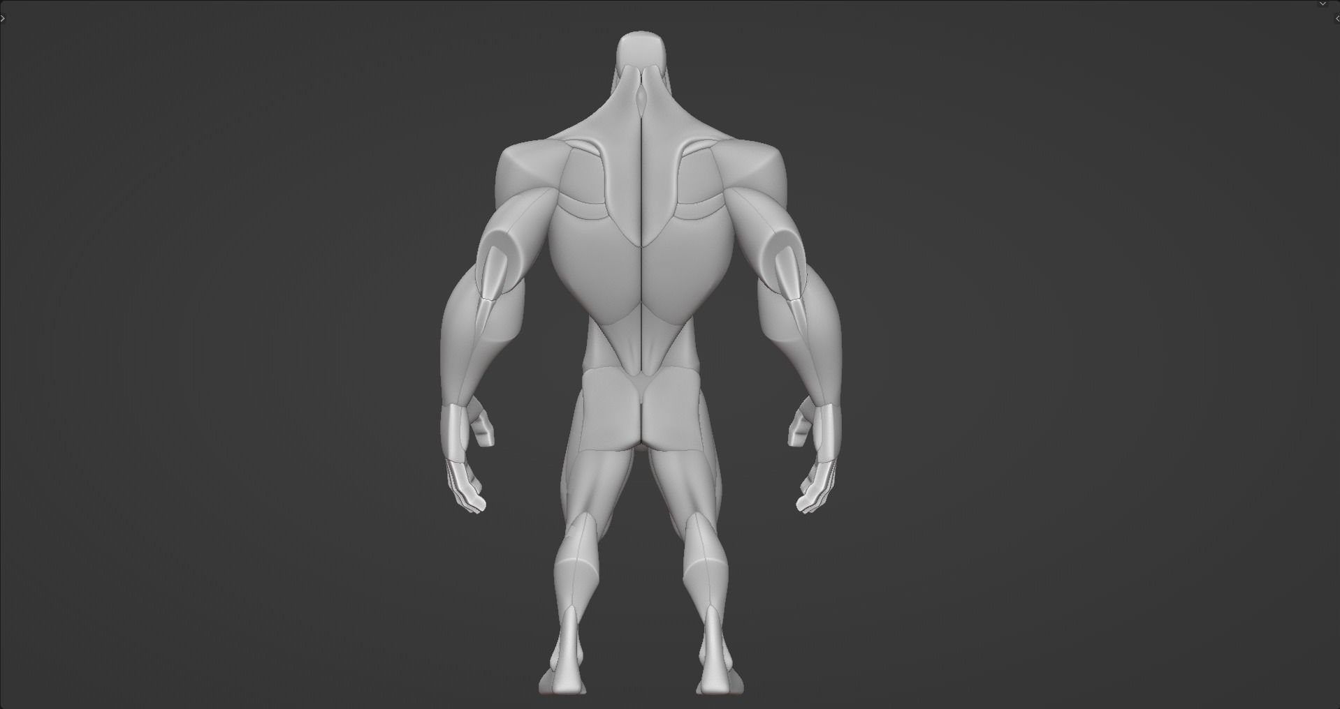 Stylized Big Guy Anatomy Blockout 3D model_14