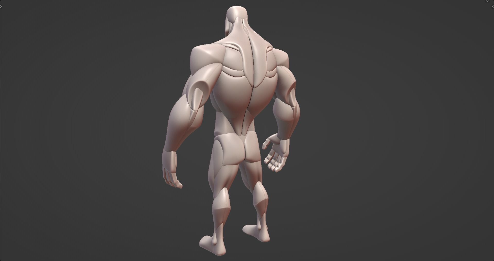 Stylized Big Guy Anatomy Blockout 3D model_6