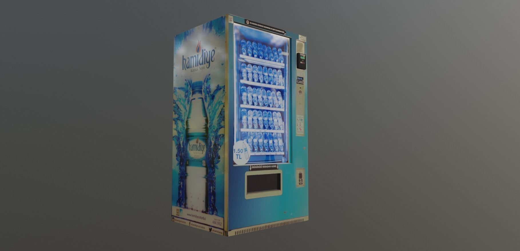 Vending Machine - Water Low-poly 3D model_1