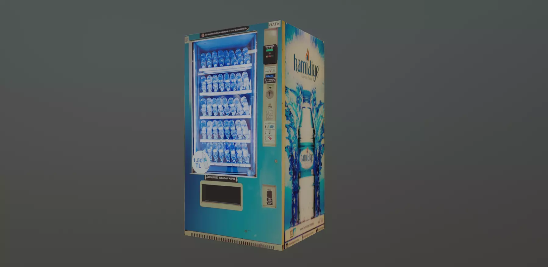 Vending Machine - Water Low-poly 3D model_0