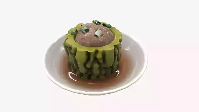 Bitter gourd stuffed meat