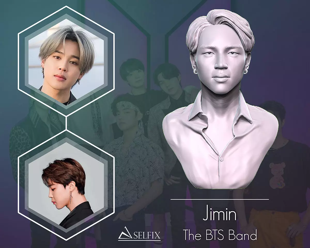 Jimin Bust 3D print model_0