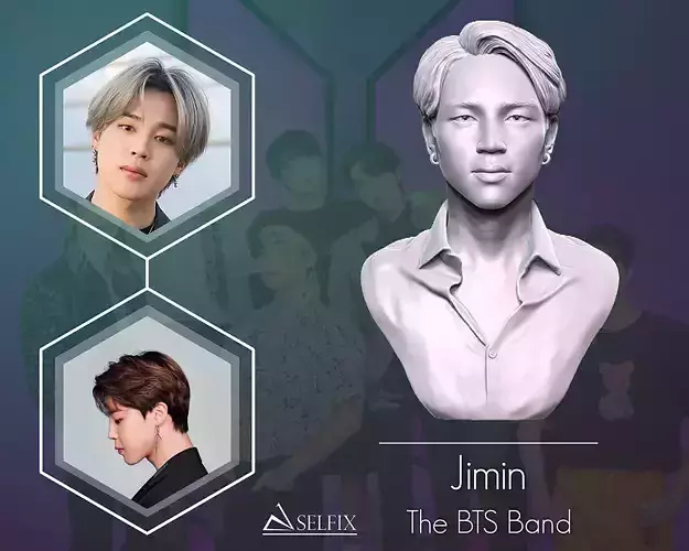 Jimin Bust 3D print model