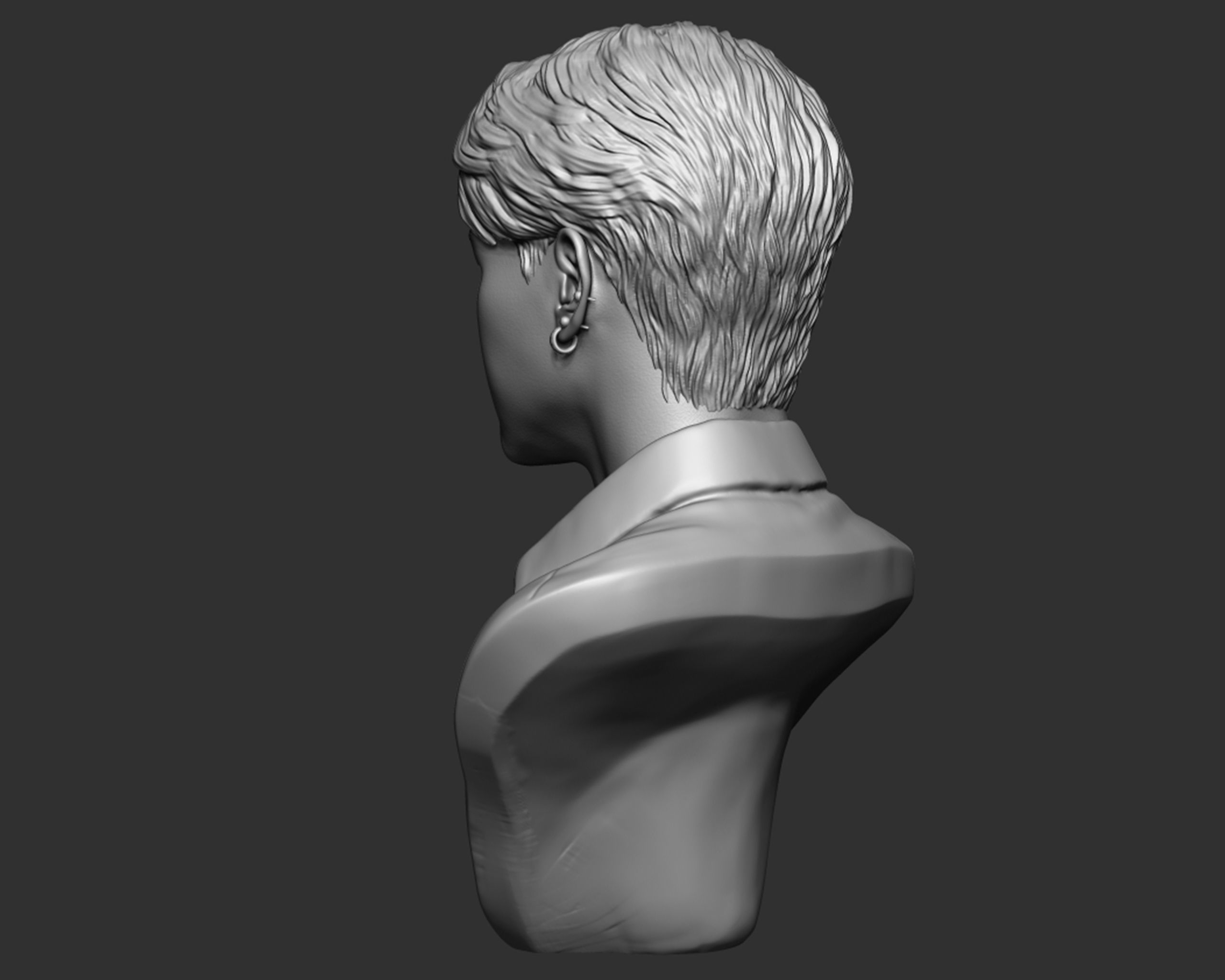 Jimin Bust 3D print model_8