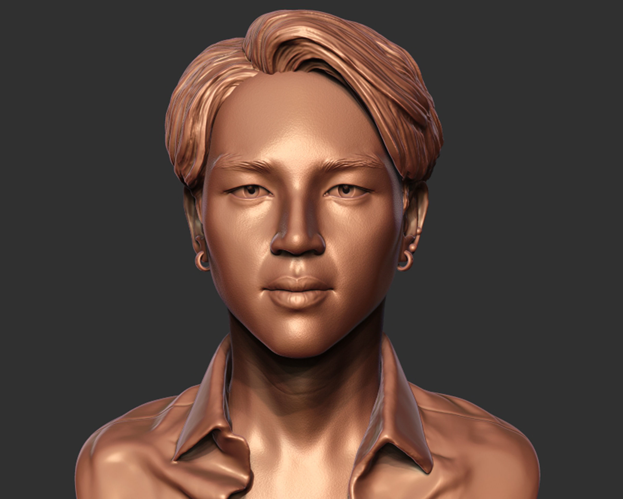 Jimin Bust 3D print model_9