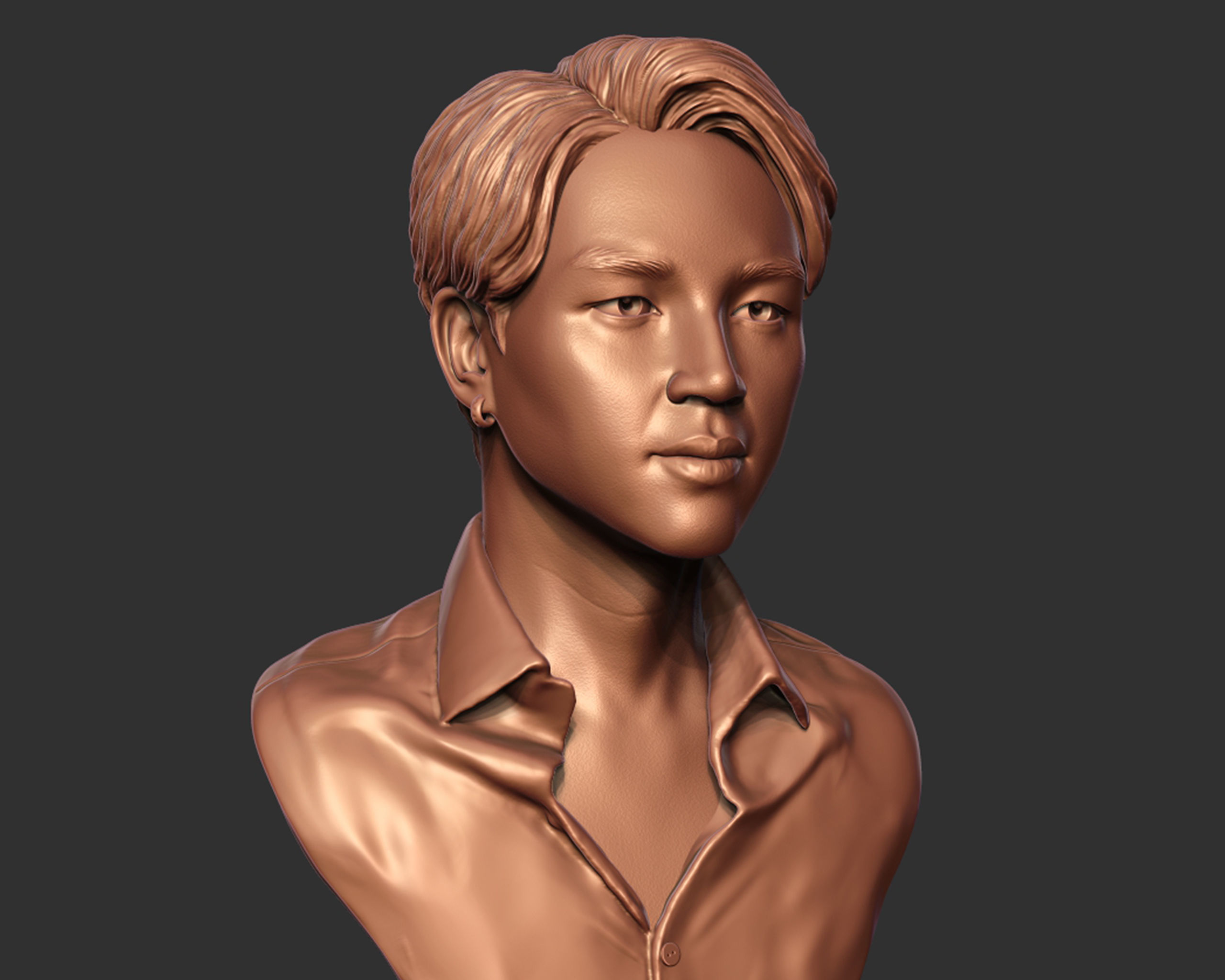 Jimin Bust 3D print model_5