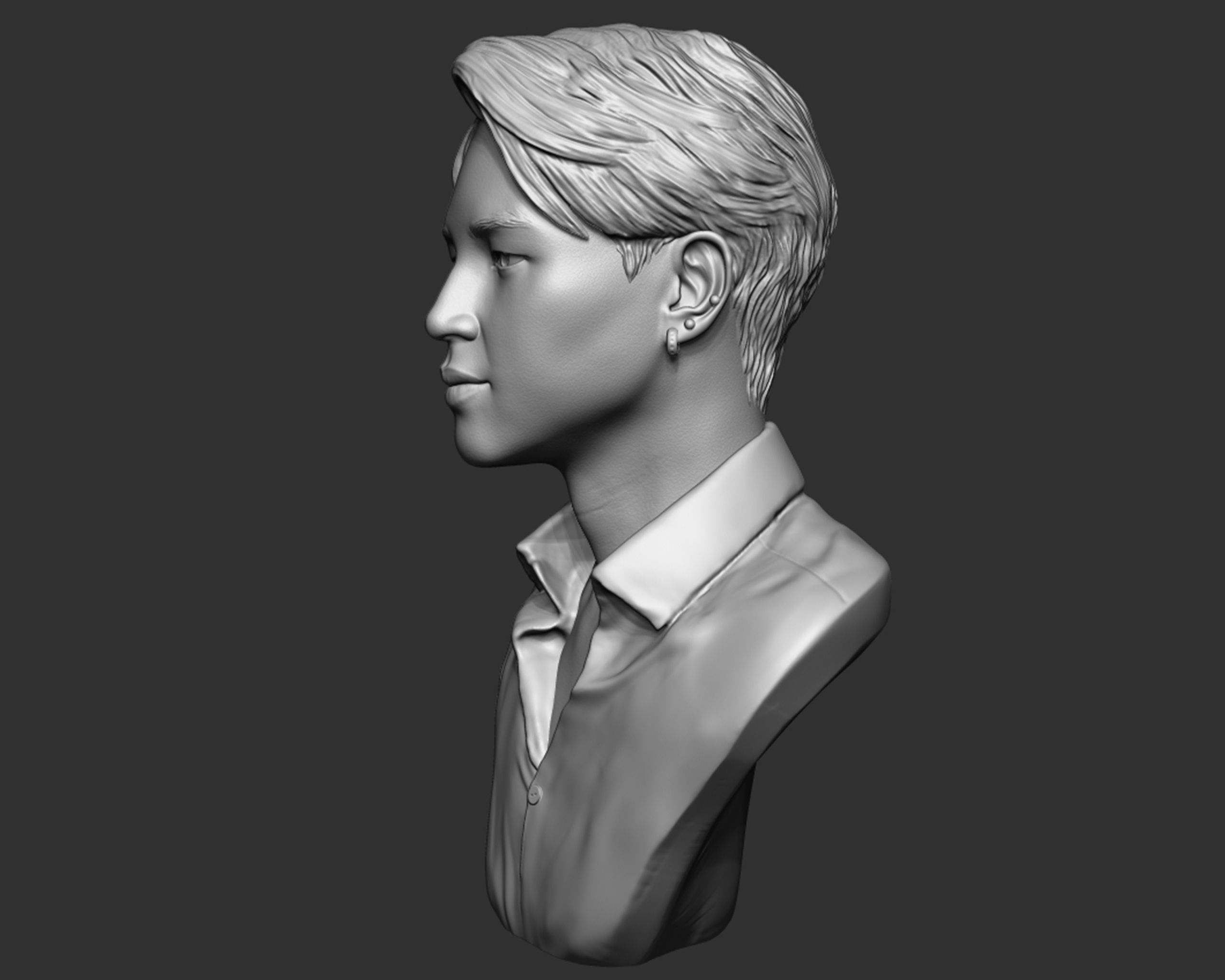 Jimin Bust 3D print model_4