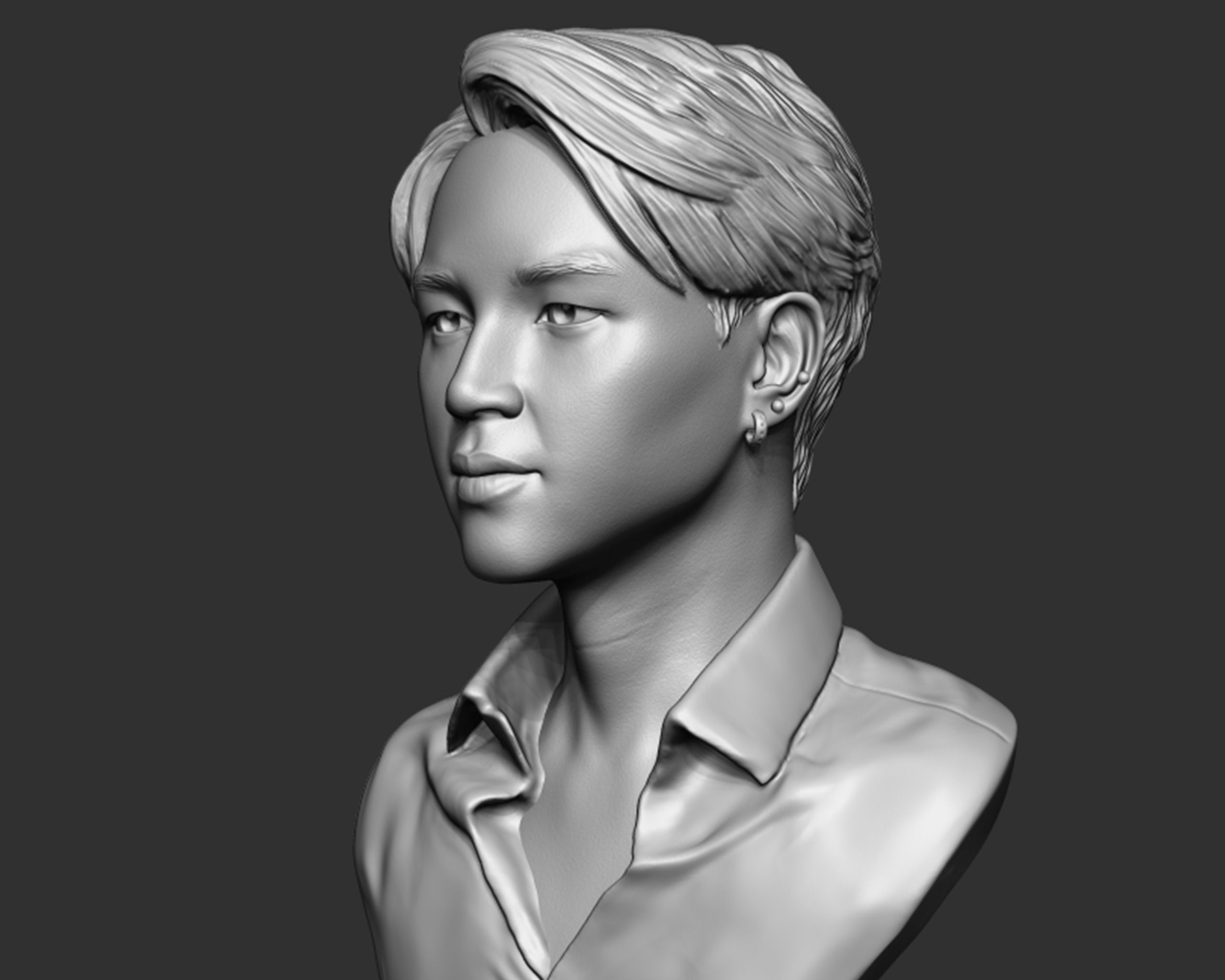 Jimin Bust 3D print model_7