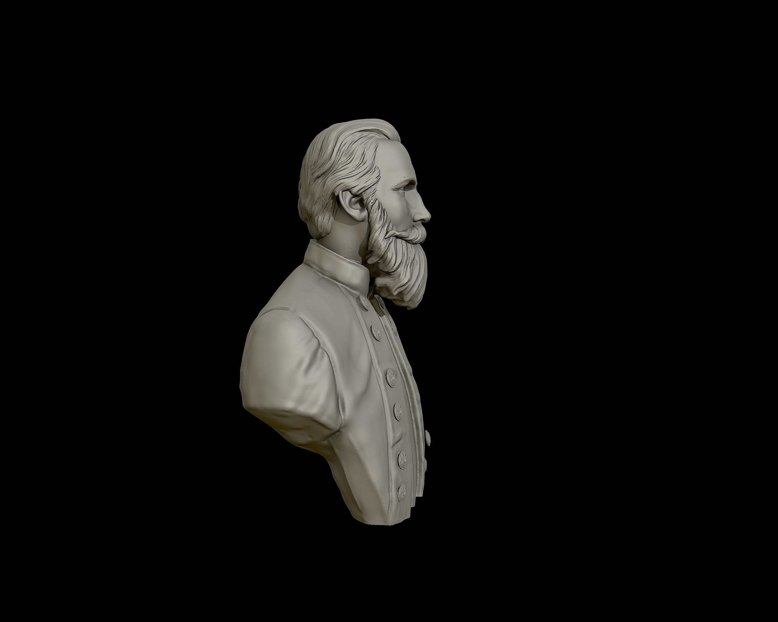 General James Ewell Brown Stuart bust sculpture 3D print model_17
