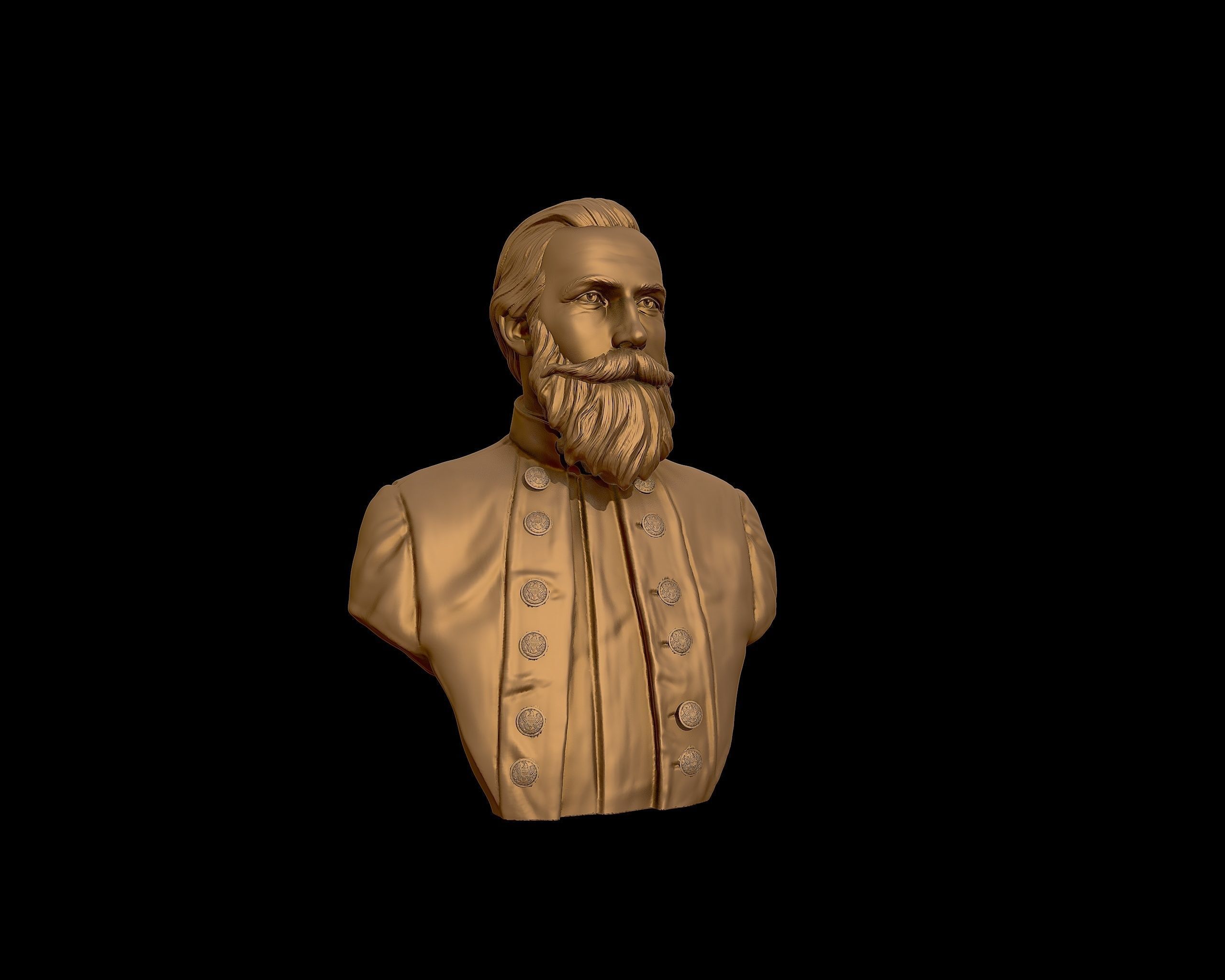 General James Ewell Brown Stuart bust sculpture 3D print model_23