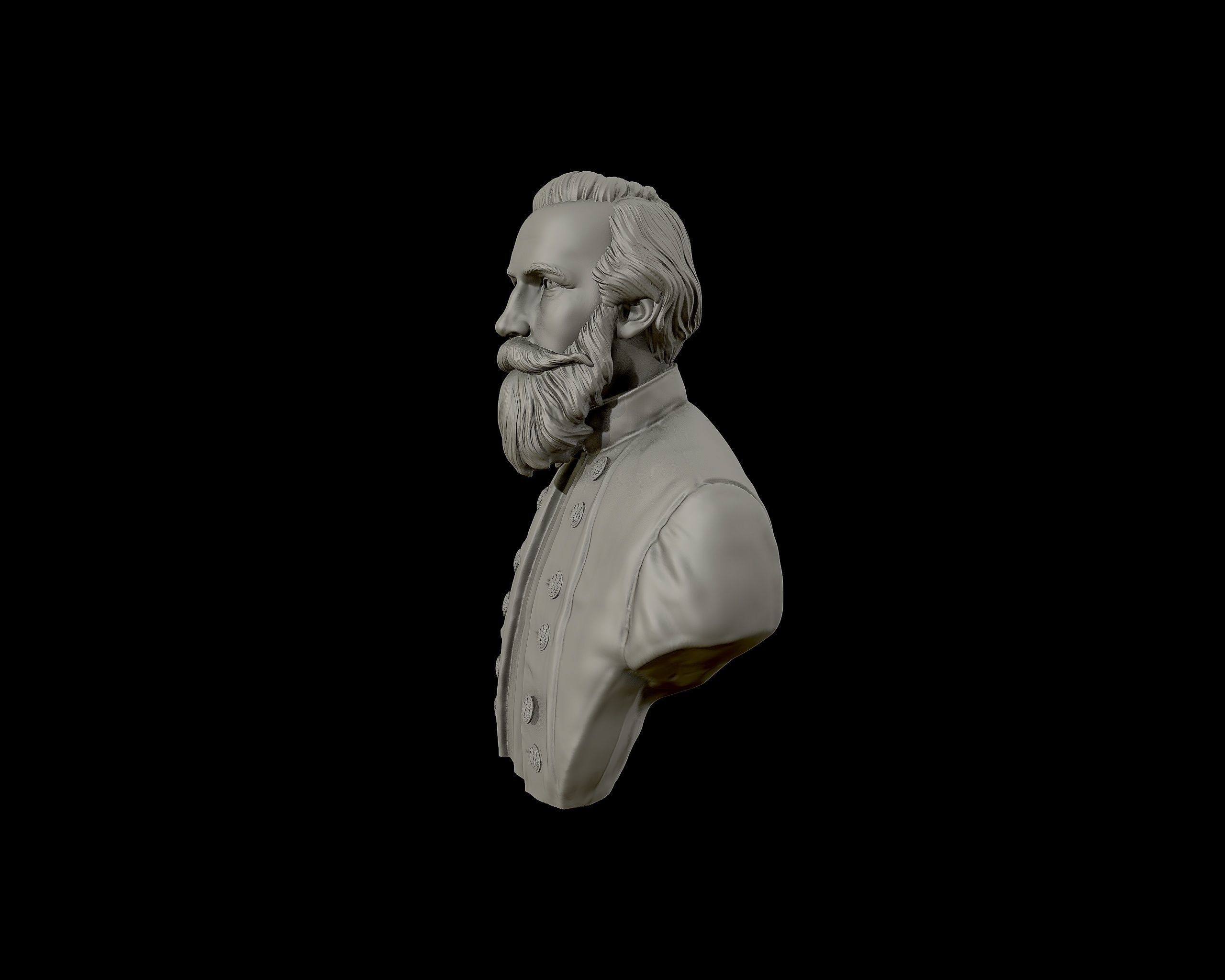General James Ewell Brown Stuart bust sculpture 3D print model_14