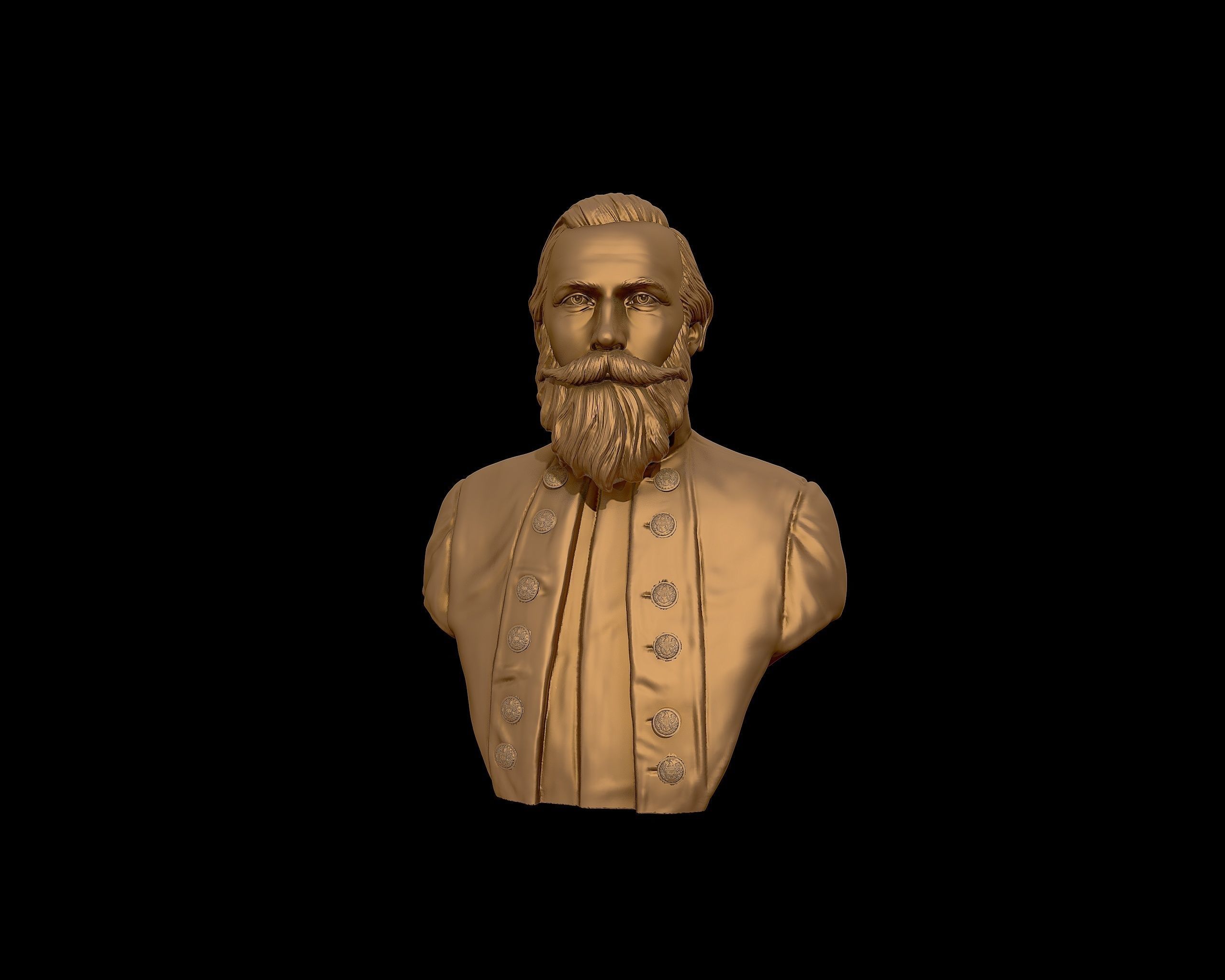 General James Ewell Brown Stuart bust sculpture 3D print model_21