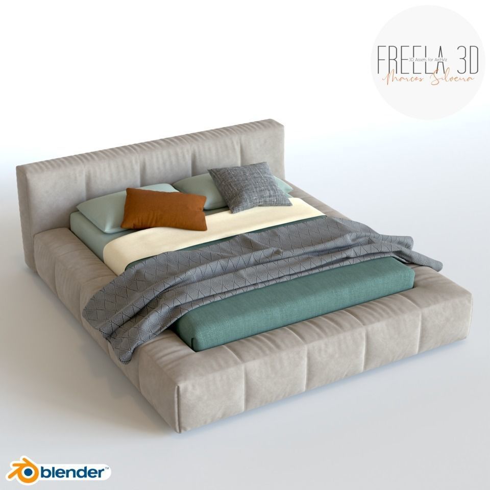 Bed Pix Box Large 3D model_1