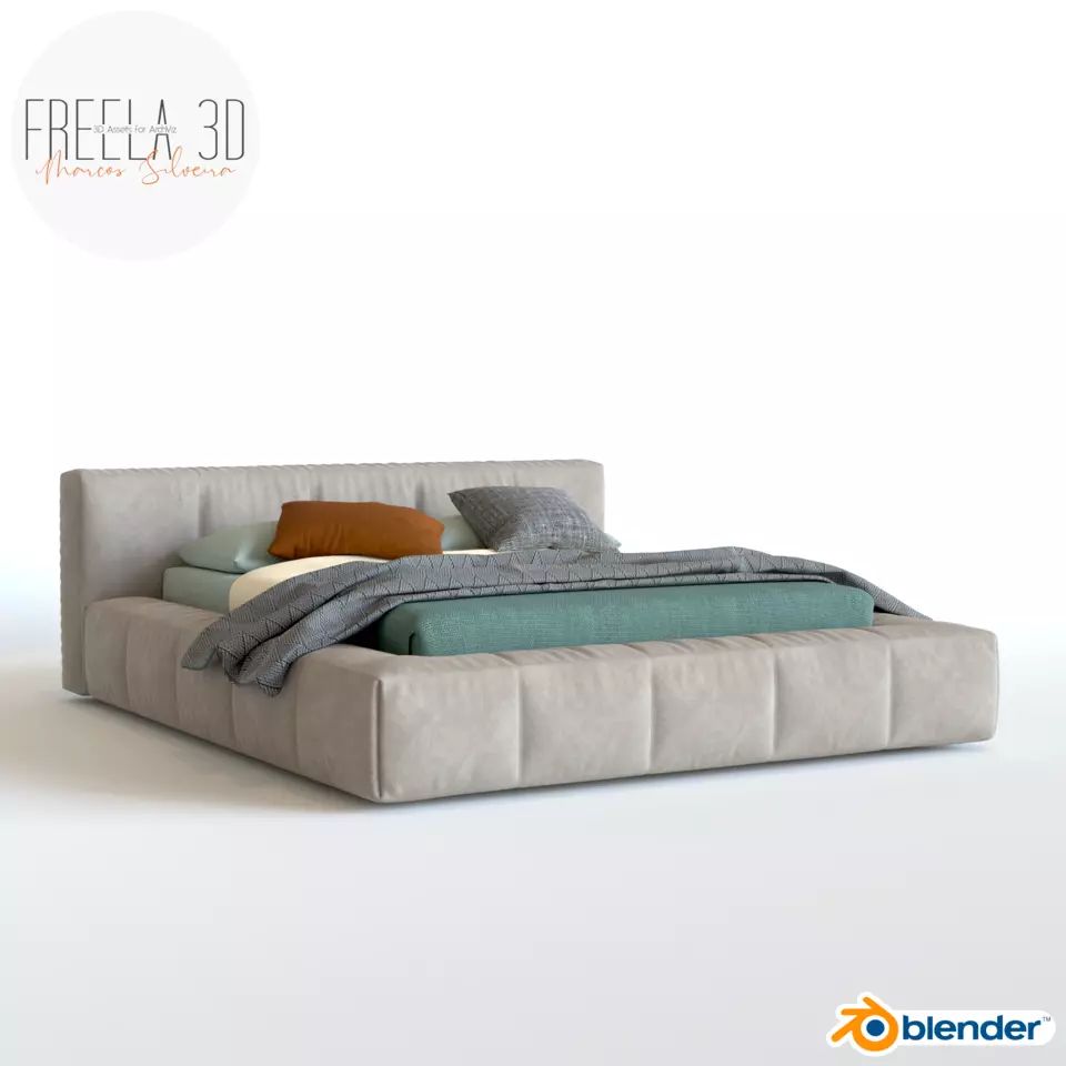 Bed Pix Box Large 3D model_0