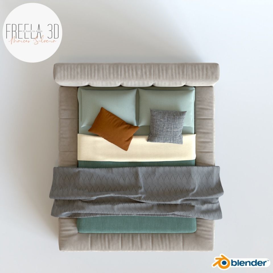 Bed Pix Box Large 3D model_3