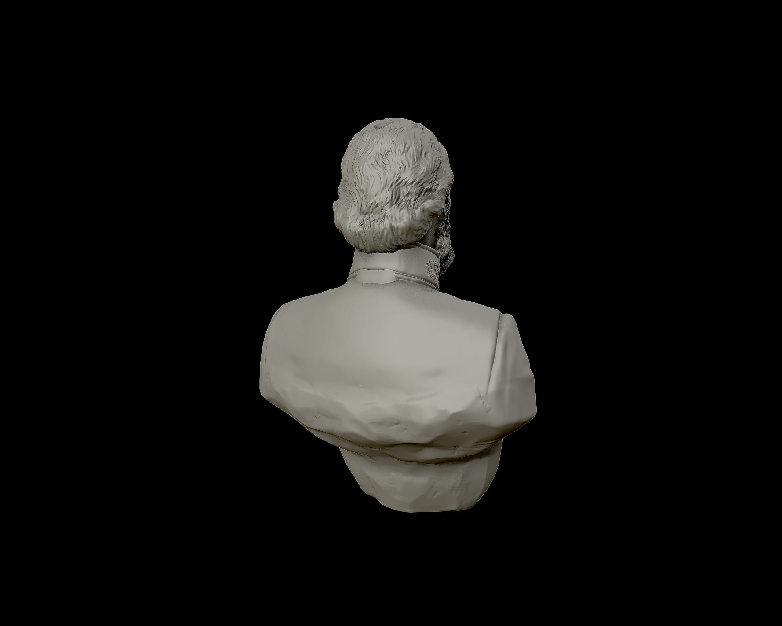 General Stonewall Jackson bust sculpture 3D print model_19