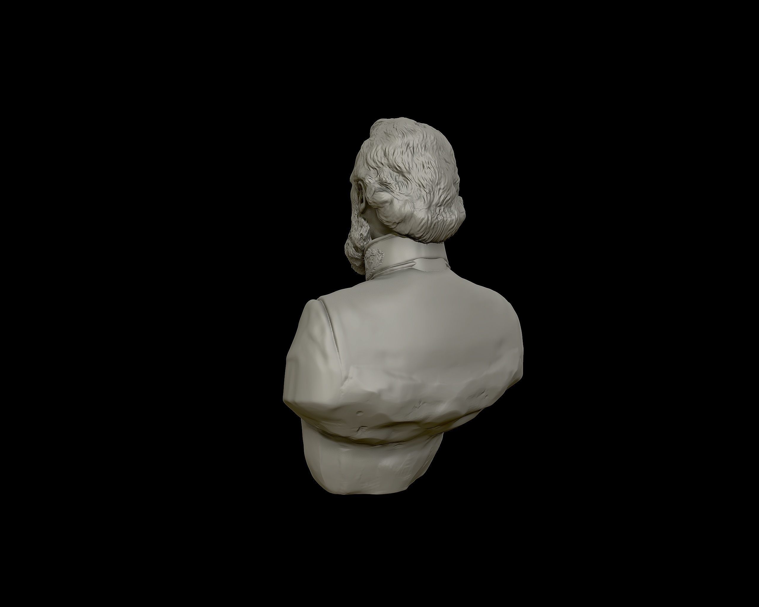 General Stonewall Jackson bust sculpture 3D print model_18