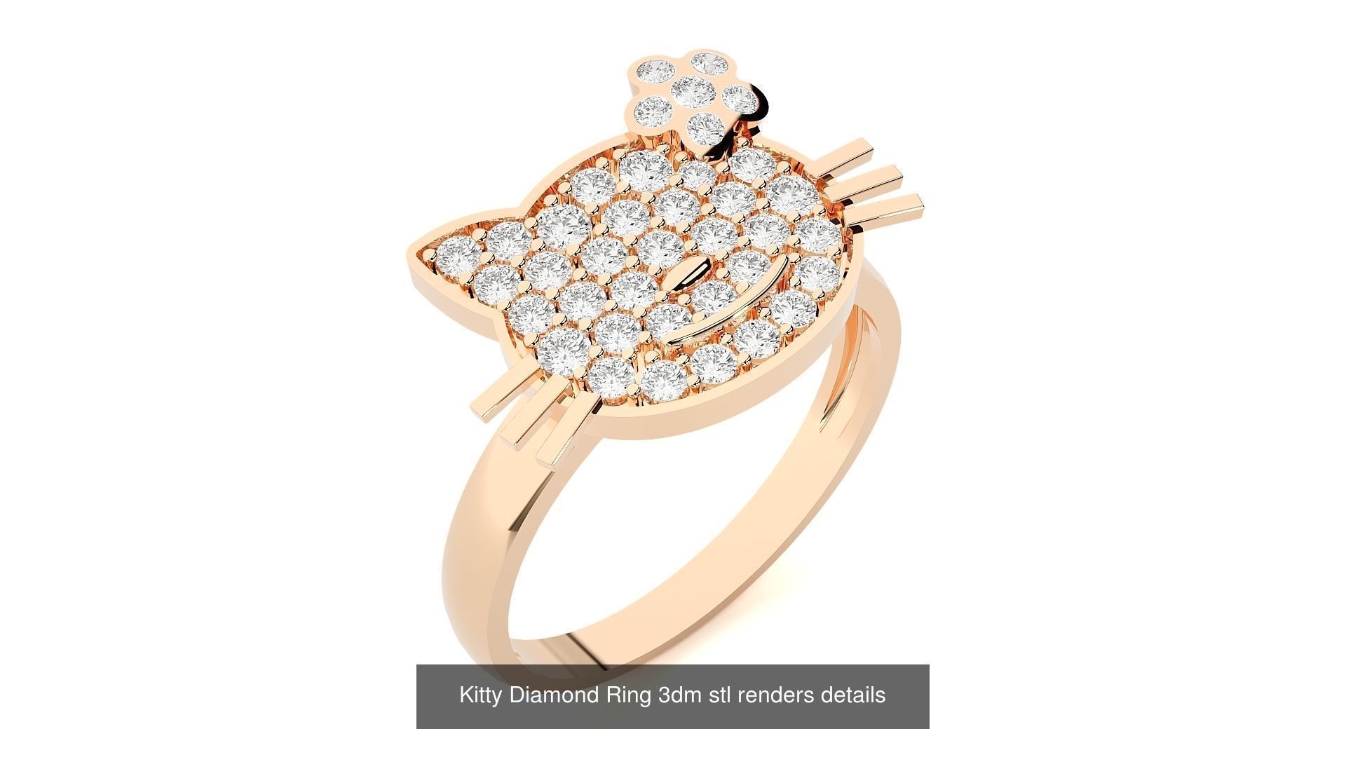 37 Animal Birds Diamond Rings 3dm stl renders details  3D Model Collection_9
